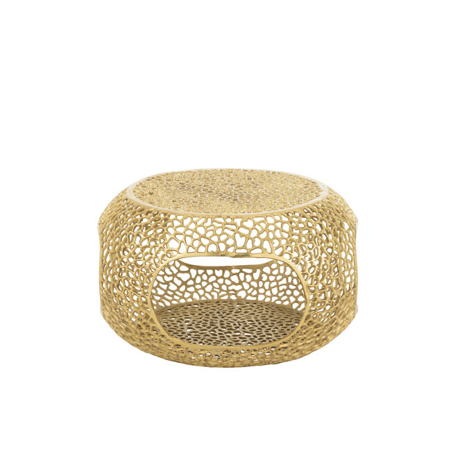 J-Line Koffietafel Aluminium Goudkleurig Klein