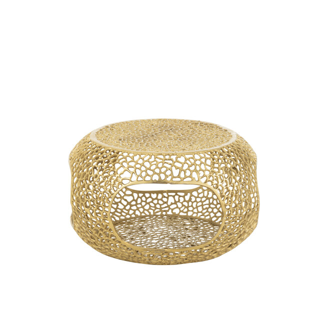 J-Line Koffietafel Aluminium Goudkleurig Klein