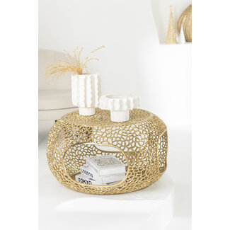 J-Line Koffietafel Aluminium Goudkleurig Klein