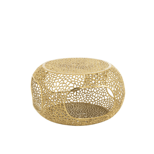 J-Line Koffietafel Aluminium Goudkleurig Klein