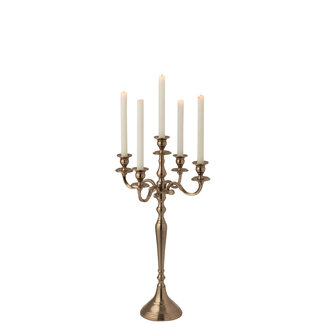 J-Line Kaarsenhouder Aluminium Roségoudkleurig Klein