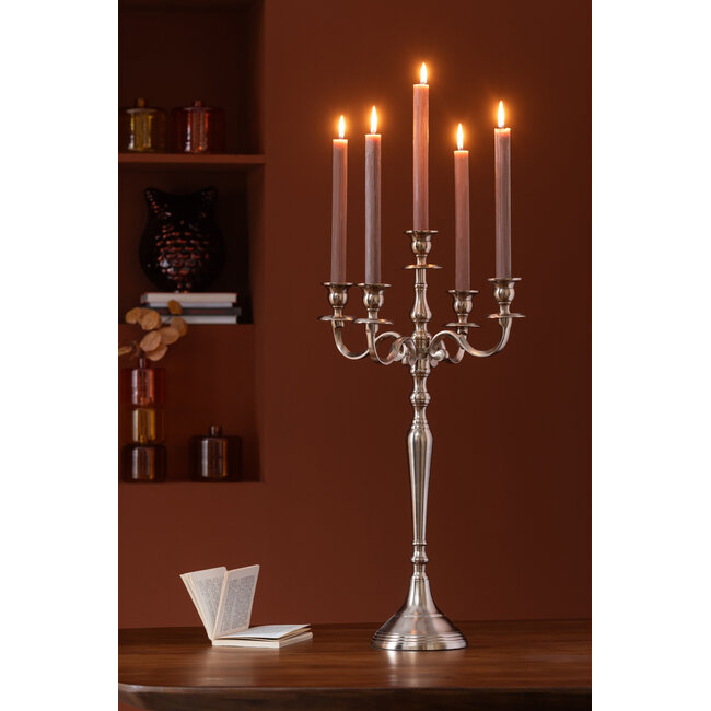 J-Line Kaarsenhouder Aluminium Roségoudkleurig Klein