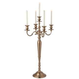 J-Line Kaarsenhouder Aluminium Roségoudkleurig Groot