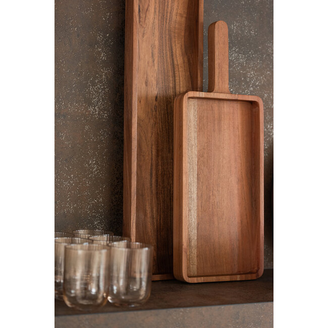 J-Line Snijplank Rechthoek Acacia Hout Naturel Klein