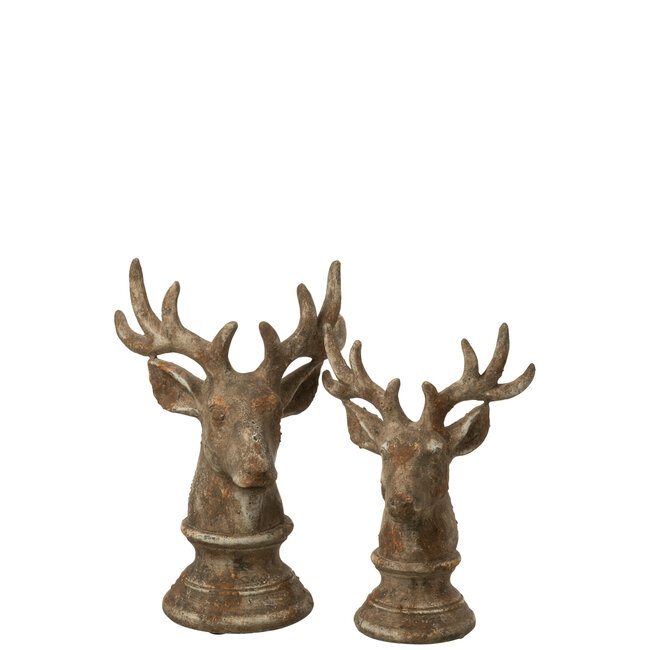 J-Line Hert Polyresin Taupe Groot