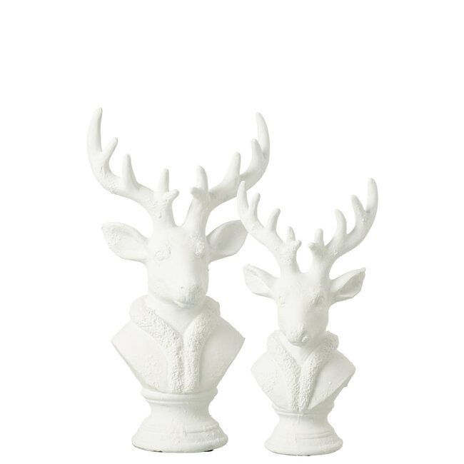 J-Line Hert Polyresin Wit Groot