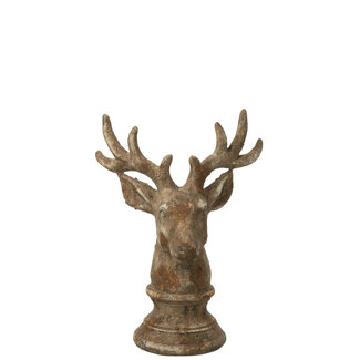 J-Line Hert Polyresin Taupe Klein