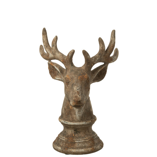 J-Line Hert Polyresin Taupe Groot