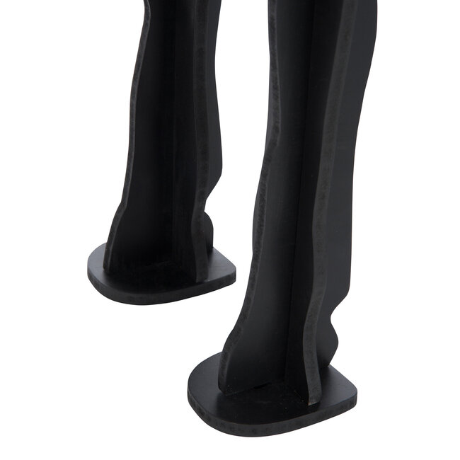 J-Line Zeepdispenser op dienblad glas donkerbruin/transparant