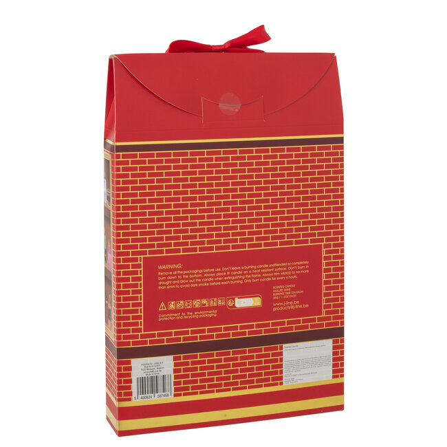 J-Line Geurkaars 12 kaarsen Surprise Window Wax Koraalrood/Meerkleurig