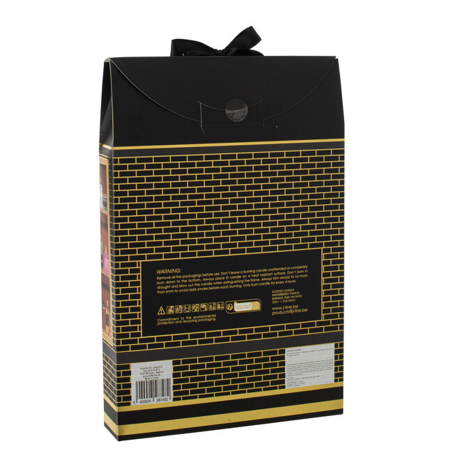 J-Line Geurkaars 12 kaarsen Surprise Window Wax Zwart/Multicolor