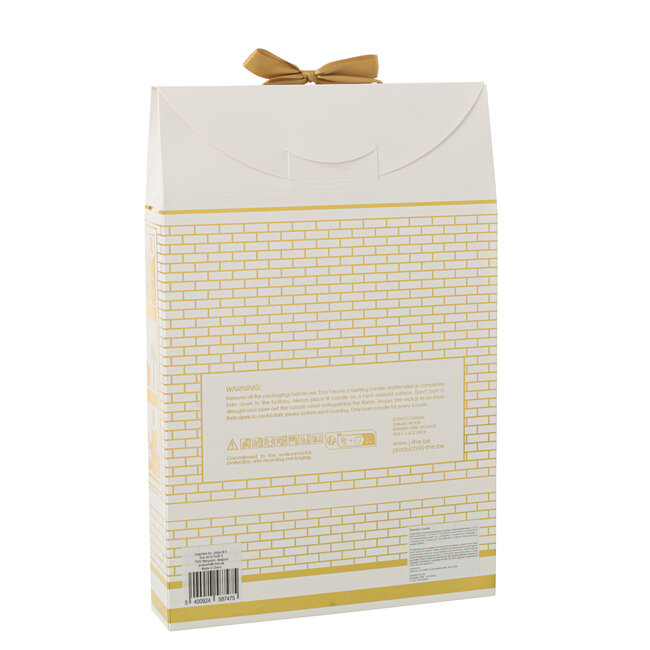 J-Line Geurkaars 12 kaarsen Surprise Window Wax Goudkleurig/Wit