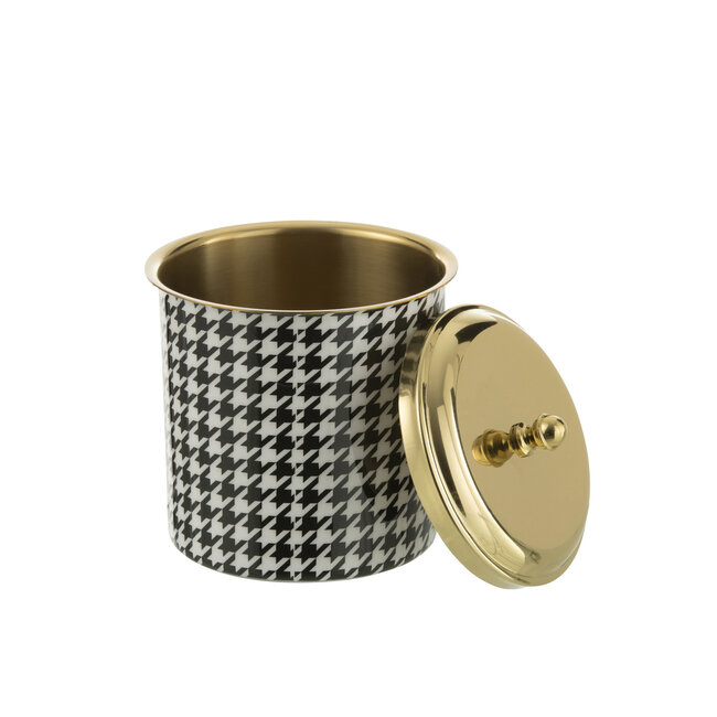 J-Line IJsemmer Pied-De-Poule Roestvrij Staal Goudkleurig