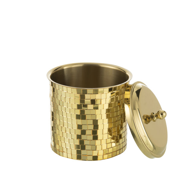 J-Line IJsemmer Mozaïek Roestvrij Staal Goudkleurig