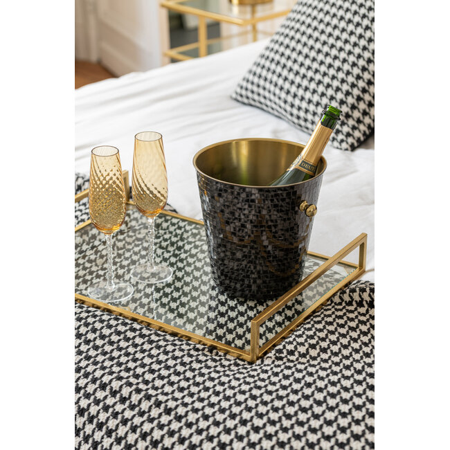 J-Line IJsemmer Mozaïek Roestvrij Staal Zwart