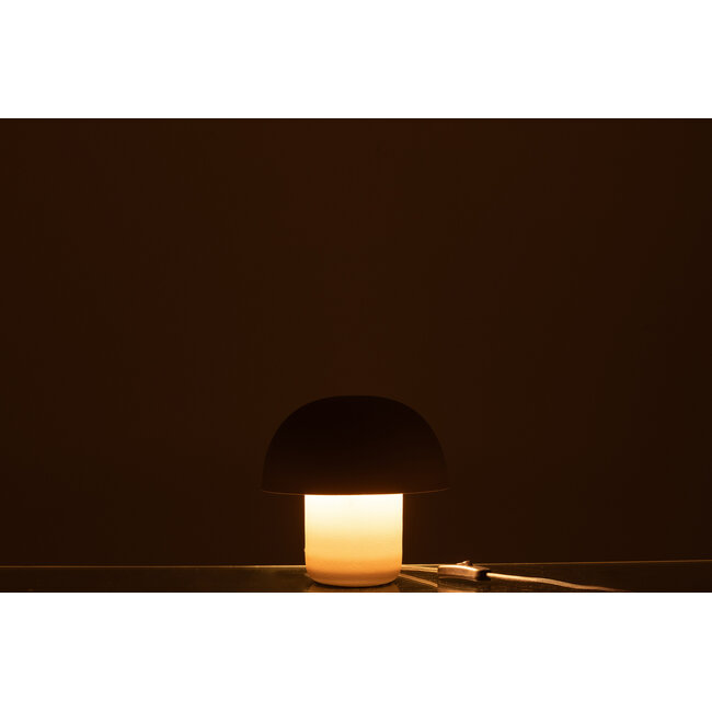 J-Line Tafellamp IJzer Taupe Klein