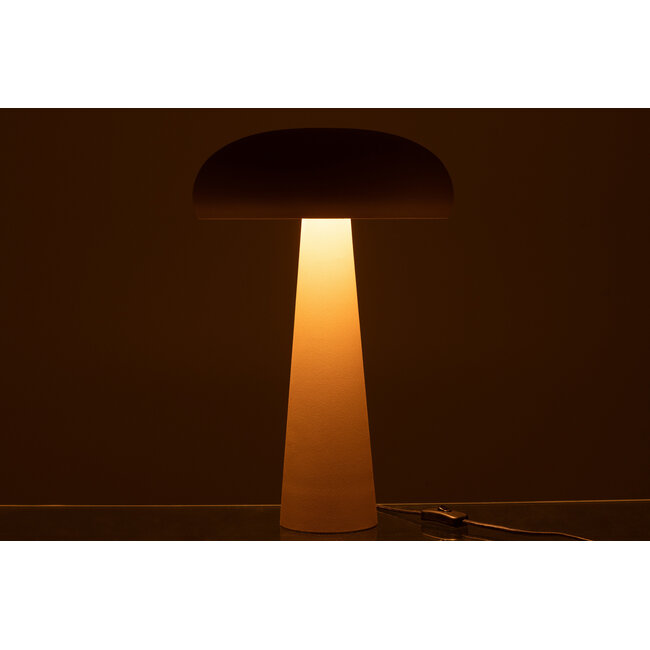 J-Line Tafellamp IJzer Taupe