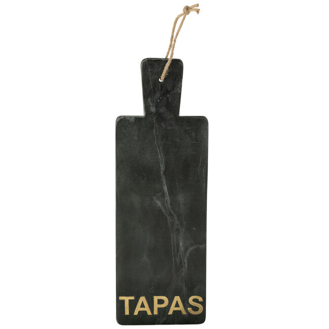 J-Line Kaasplank Rechthoek Marmer Zwart/Goudkleurig Groot