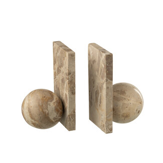 J-Line Boekensteun Marmer Beige