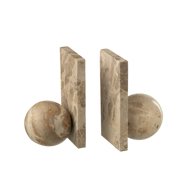 J-Line Boekensteun Marmer Beige