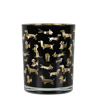 Mars & More waxinelichthouder teckel silhouet middel 12cm Mars & More waxinelichthouder teckel silhouet middel 12cm