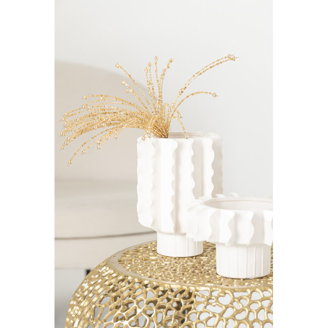 J-Line Vaas Helix Rond Keramiek Wit Medium