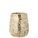 J-Line Kaarsenhouder gecraqueleerd glas goudkleurig