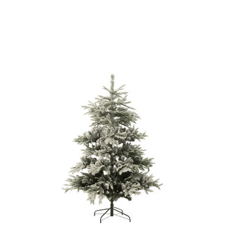 J-Line Kerstboom 270 Led Sneeuwwit Kunstmatig Donkergroen/Wit Medium