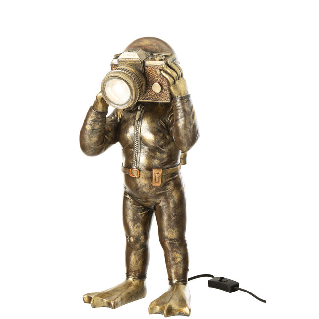 J-Line Tafellamp Duiker Polyresin Antiek Bruin