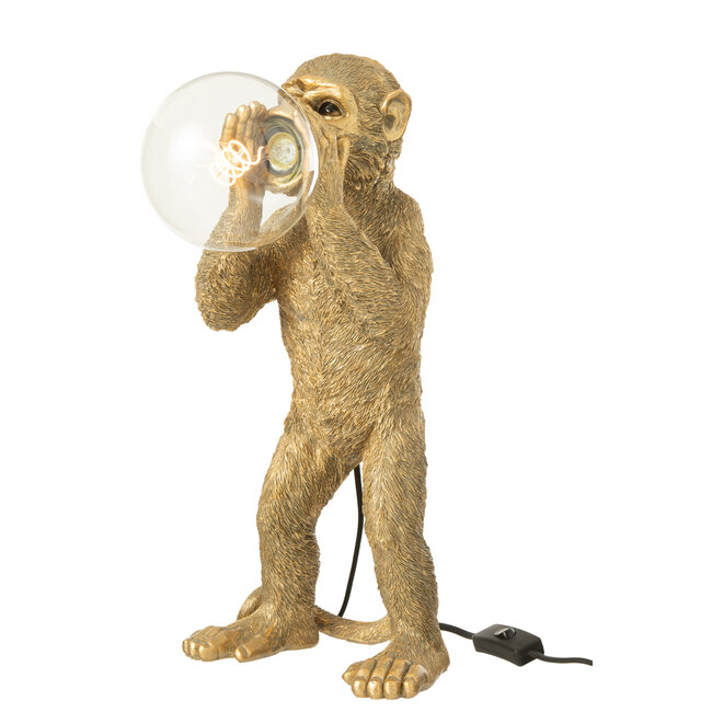 J-Line Tafellamp Aap Polyresin Goud