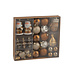 J-Line Doos met 45 kerstballen van plastic, bruin