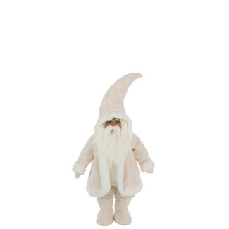 J-Line Kerstman Bril Polyester Wit
