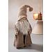 J-Line Kerstman Wintertrui Polyester Taupe/Off-White