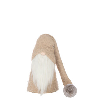 J-Line Kerstman Winter Polyester Beige/Wit Klein
