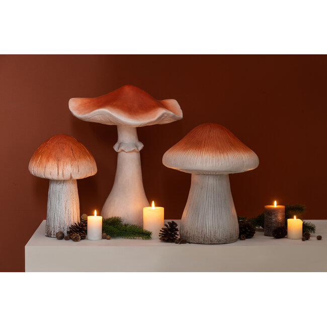 J-Line Set van 3 Mushroom Mat Magnesium Bronskleurig/Grijs