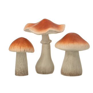 J-Line Set van 3 Mushroom Mat Magnesium Bronskleurig/Grijs