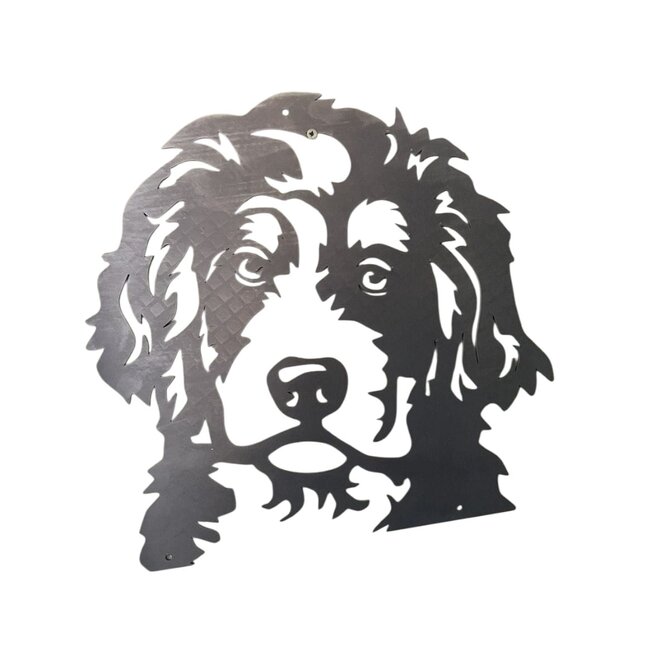 Siermetaal Wanddecoratie Bernerdoodle 31x30cm