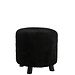 J-Line Poef Schapenpoot Polyester Zwart
