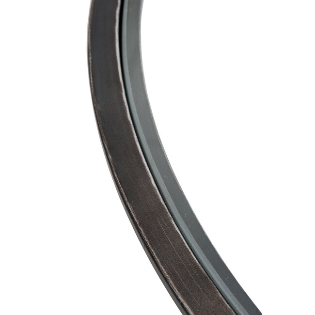 J-Line Katoenen poef in wit/zwart pied-de-poule