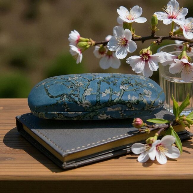 Dream-Living Brillenkoker Amandelbloessem blauw  – Vincent van Gogh