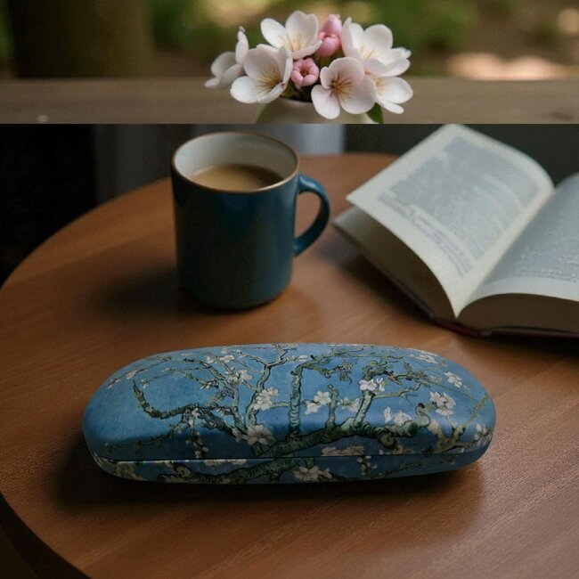 Dream-Living Brillenkoker Amandelbloessem blauw  – Vincent van Gogh