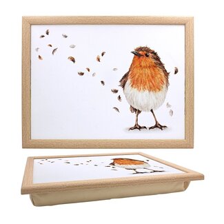 Clemency Bunn Schootkussen - Laptray roodborstje 44x33x6cm