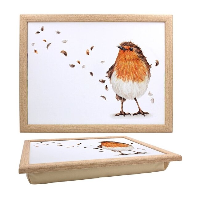 Clemency Bunn Schootkussen - Laptray roodborstje 44x33x6cm