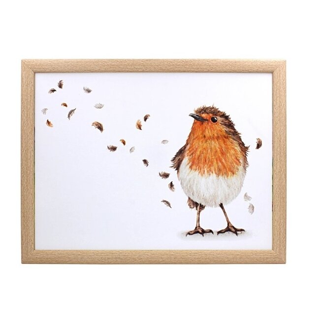 Clemency Bunn Schootkussen - Laptray roodborstje 44x33x6cm