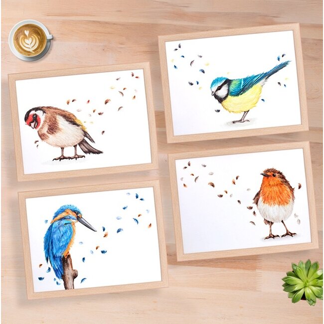 Clemency Bunn Schootkussen - Laptray Ijsvogel 44x33x6cm