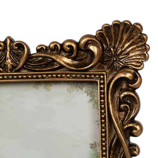 Mars & More Fotolijst rechthoek schelp goud 15,2x2,4x20,4cm