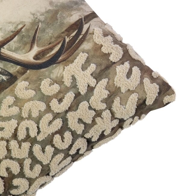 Mars & More Kussen Geborduurd hert leo 45x45cm