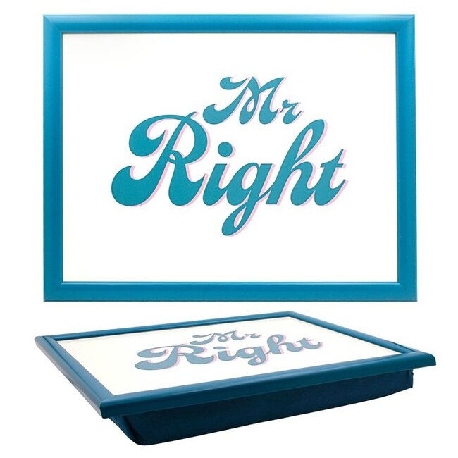 Lesser & Pavey Schootkussen Laptray – Mr. Right – 44 x 34 x 6 cm
