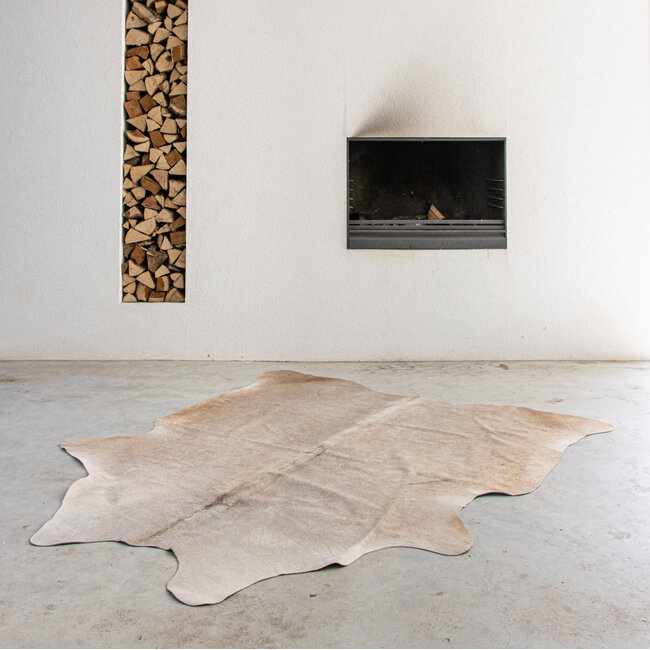 Mars & More vloerkleed koe licht beige effen 250cm