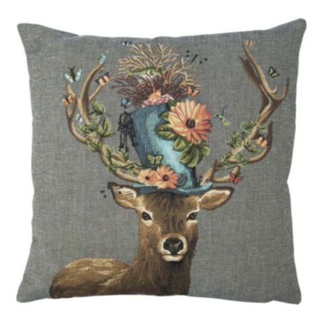 Mars & More gobelin kussen funky deer hoed 45x45cm